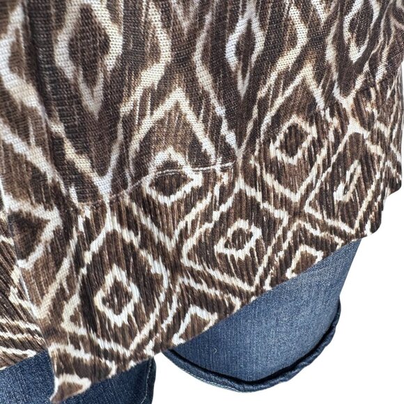 Chicos Womens Daniella Cardigan Sweater Tribal Diva 3/4 Sleeve Rayon Size 1 | M - Picture 6 of 14